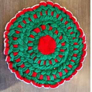 Vintage | Kitchen | Vintage Handcrocheted Red Green Holiday Christmas 2 ...